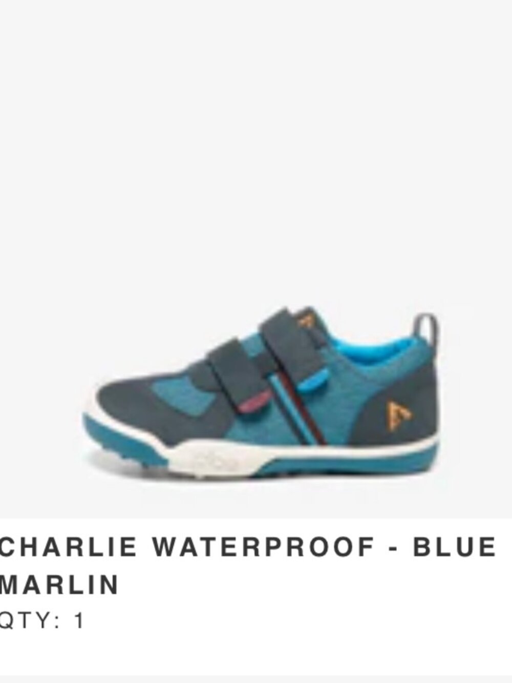 PLAE  Charlie Waterproof Blue Marlin Kids Size 8